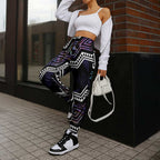 Taniko Aotearoa Mix Paua Shell Jogger Pants Niho Taniwha Lilac Glitter - Aussie Hoodie