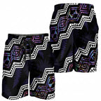 Taniko Aotearoa Mix Paua Shell Shorts for Men Niho Taniwha Lilac Glitter - Aussie Hoodie
