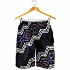 Taniko Aotearoa Mix Paua Shell Shorts for Men Niho Taniwha Lilac Glitter - Aussie Hoodie