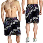 Taniko Aotearoa Mix Paua Shell Shorts for Men Niho Taniwha Lilac Glitter - Aussie Hoodie