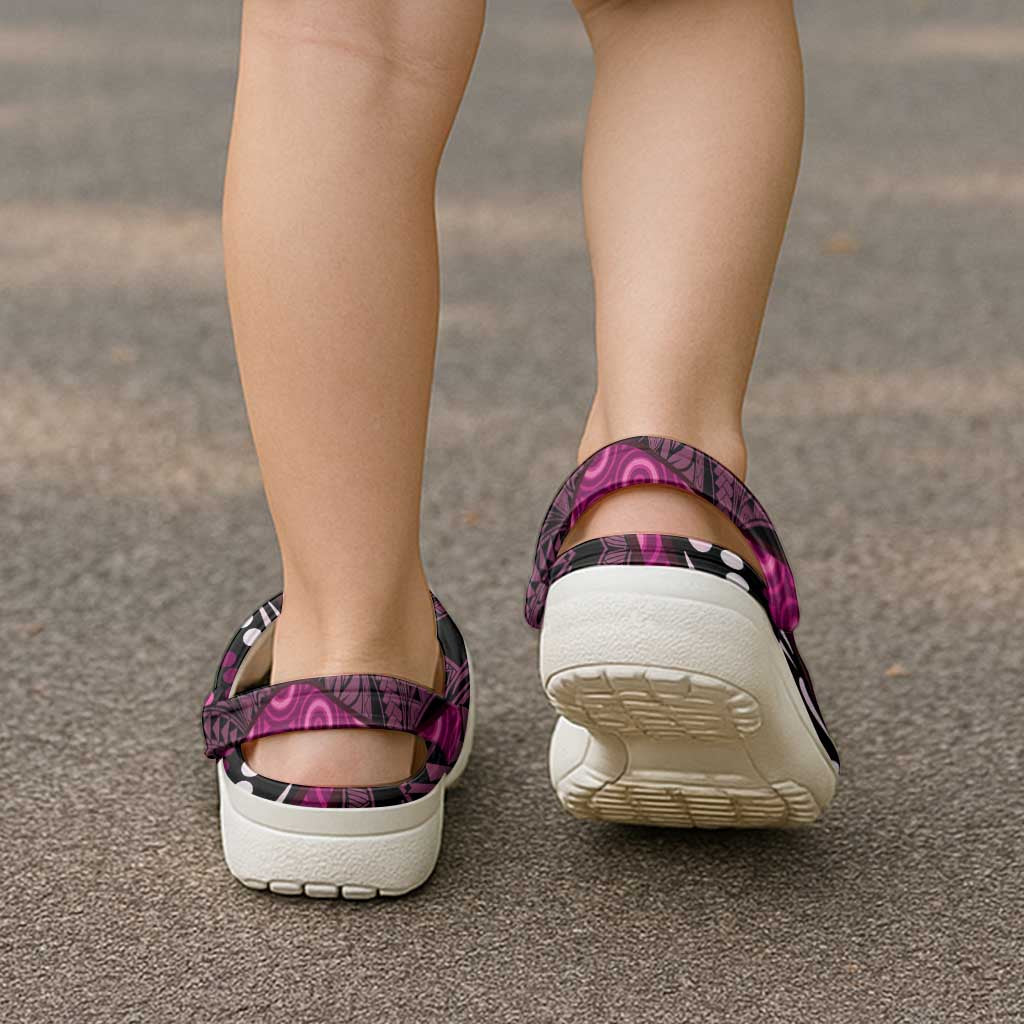 Think Pink Breast Cancer Awareness Australia Clogs Shoes Butterfly Aboriginal Mix Polynesian Pattern - Aussie Hoodie