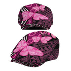 Think Pink Breast Cancer Awareness Australia Jeff Hat Butterfly Aboriginal Mix Polynesian Pattern - Aussie Hoodie