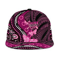 Think Pink Breast Cancer Awareness Australia Snapback Cap Butterfly Aboriginal Mix Polynesian Pattern - Aussie Hoodie