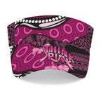 Think Pink Breast Cancer Awareness Sun Visor Cap Butterfly Aboriginal Mix Polynesian Pattern