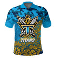 Titans Rugby ANZAC Day Camouflage Indigenous Art Polo Shirt - LT12