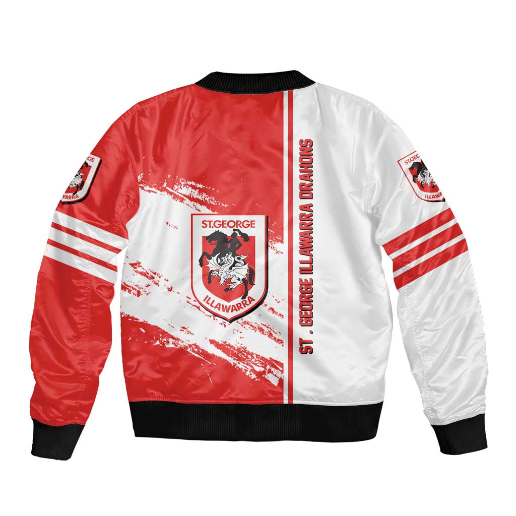 St. George Illawarra Dragons Bomber Jacket Quarter Style - NRL LT10