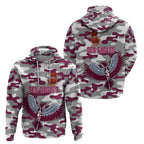 Manly Warringah Zip Hoodie Sea Eagles Anzac Day Camouflage