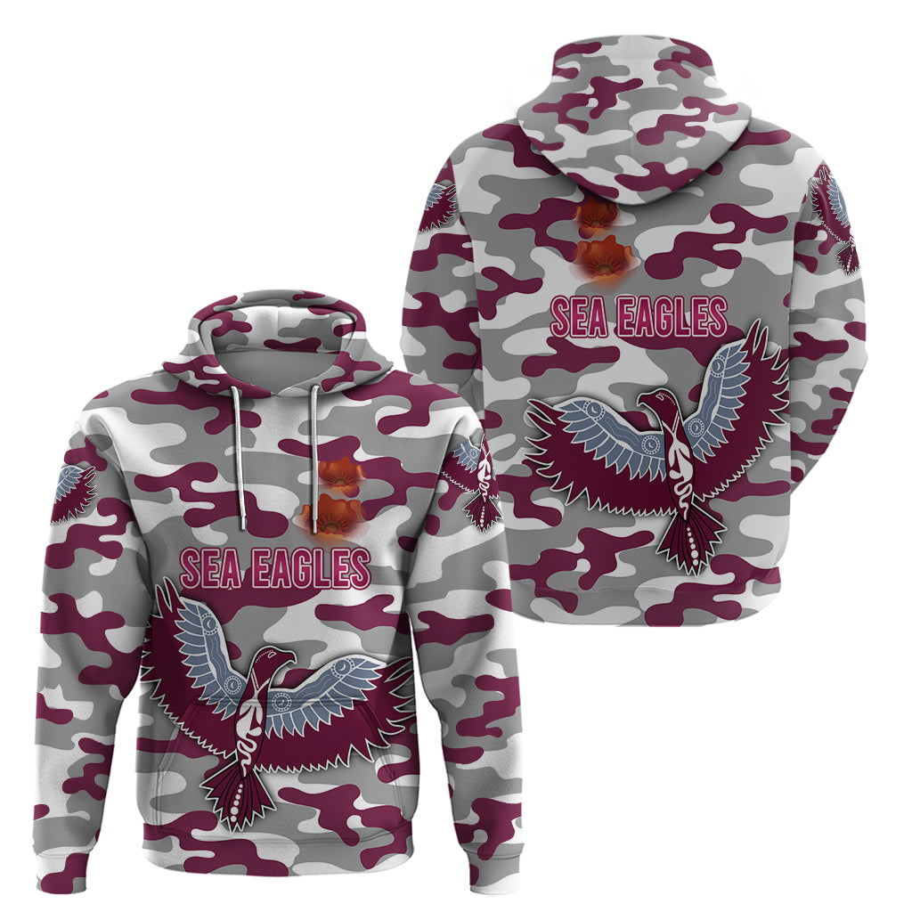 Manly Warringah Zip Hoodie Sea Eagles Anzac Day Camouflage