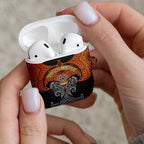 Personalized Wests Tigers AirPods Case Polynesian Tribal Pattern Style