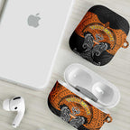 Personalized Wests Tigers AirPods Case Polynesian Tribal Pattern Style