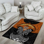 Personalized Wests Tigers Area Rug Polynesian Tribal Pattern Style