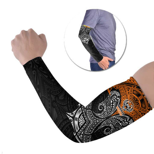 Personalized Wests Tigers Arm Sleeves Polynesian Tribal Pattern Style