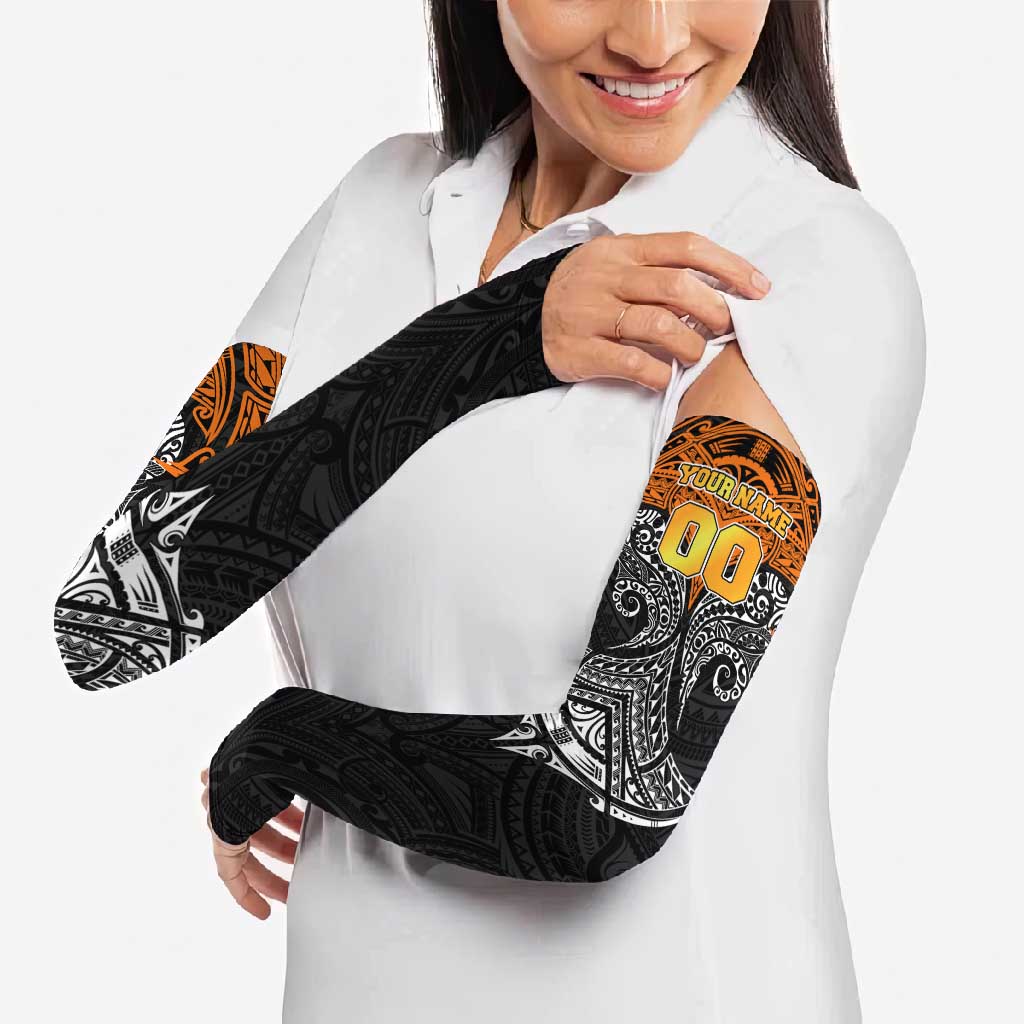 Personalized Wests Tigers Arm Sleeves Polynesian Tribal Pattern Style