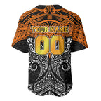 Personalized Wests Tigers Baseball Jersey Polynesian Tribal Pattern Style