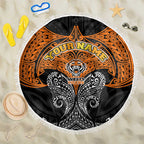 Personalized Wests Tigers Beach Blanket Polynesian Tribal Pattern Style