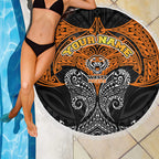 Personalized Wests Tigers Beach Blanket Polynesian Tribal Pattern Style