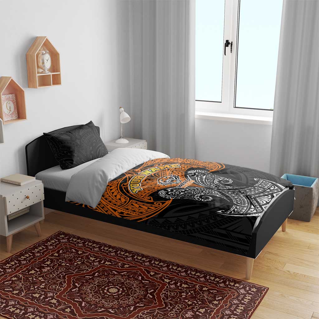 Personalized Wests Tigers Bedding Set Polynesian Tribal Pattern Style