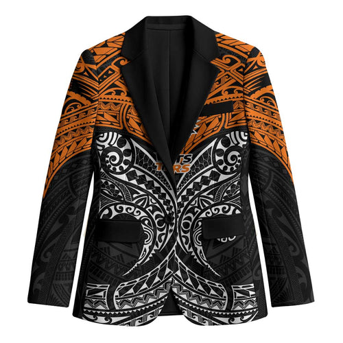 Personalized Wests Tigers Blazer Polynesian Tribal Pattern Style