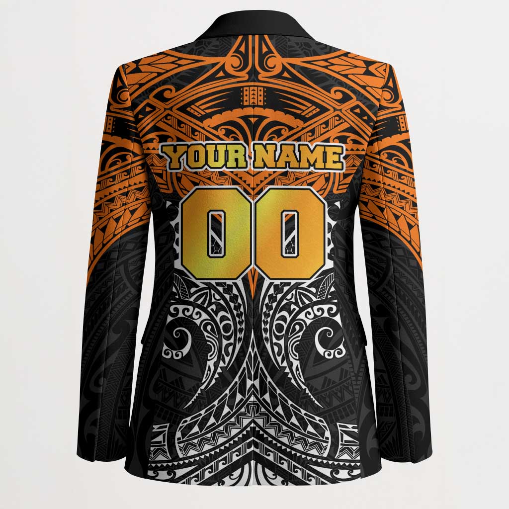 Personalized Wests Tigers Blazer Polynesian Tribal Pattern Style