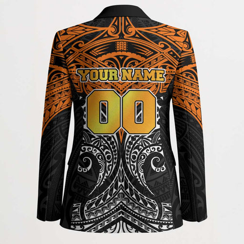 Personalized Wests Tigers Blazer Polynesian Tribal Pattern Style