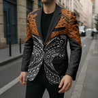 Personalized Wests Tigers Blazer Polynesian Tribal Pattern Style