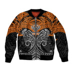 Personalized Wests Tigers Bomber Jacket Polynesian Tribal Pattern Style