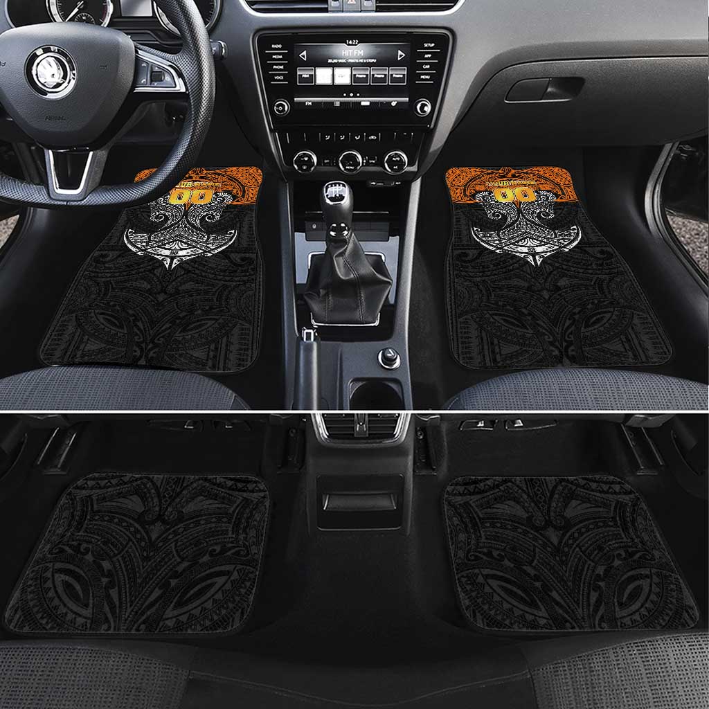 Personalized Wests Tigers Car Mats Polynesian Tribal Pattern Style