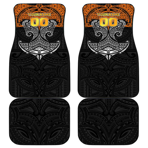 Personalized Wests Tigers Car Mats Polynesian Tribal Pattern Style