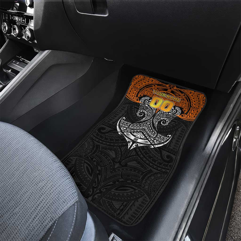 Personalized Wests Tigers Car Mats Polynesian Tribal Pattern Style