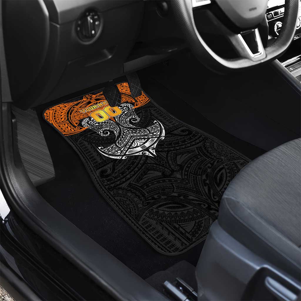Personalized Wests Tigers Car Mats Polynesian Tribal Pattern Style