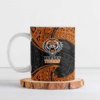 Personalized Wests Tigers Ceramic Mug Polynesian Tribal Pattern Style