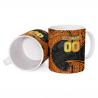 Personalized Wests Tigers Ceramic Mug Polynesian Tribal Pattern Style