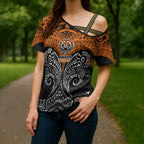 Personalized Wests Tigers Cross Shoulder Shirt Polynesian Tribal Pattern Style