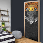 Personalized Wests Tigers Door Cover Polynesian Tribal Pattern Style