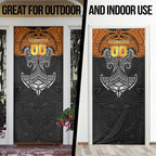 Personalized Wests Tigers Door Cover Polynesian Tribal Pattern Style
