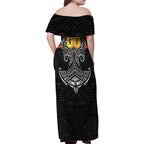 Personalized Wests Tigers Family Matching Off Shoulder Maxi Dress and Hawaiian Shirt Polynesian Tribal Pattern Style