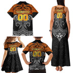 Personalized Wests Tigers Family Matching Tank Maxi Dress and Hawaiian Shirt Polynesian Tribal Pattern Style