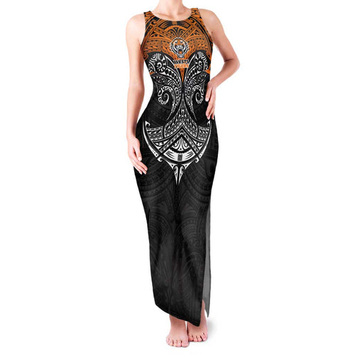 Personalized Wests Tigers Family Matching Tank Maxi Dress and Hawaiian Shirt Polynesian Tribal Pattern Style