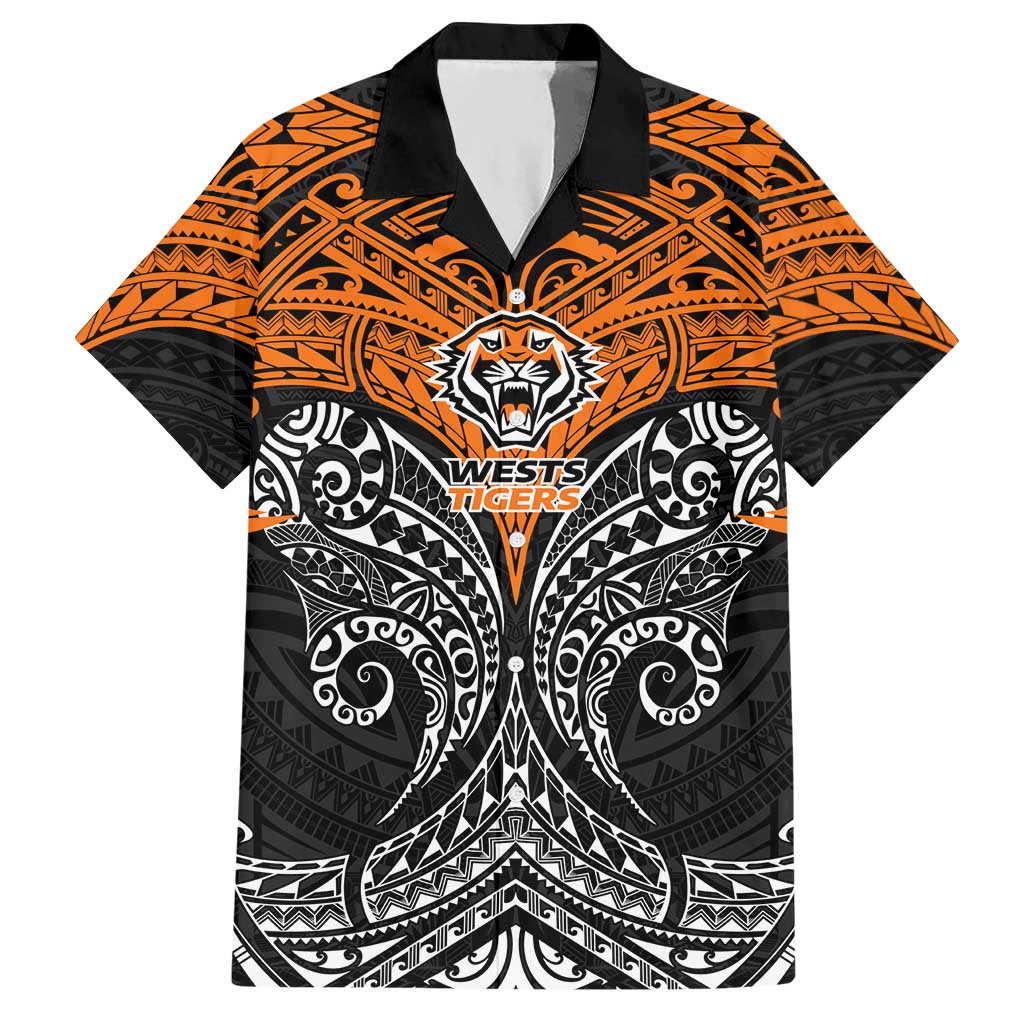 Personalized Wests Tigers Hawaiian Shirt Polynesian Tribal Pattern Style