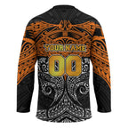 Personalized Wests Tigers Hockey Jersey Polynesian Tribal Pattern Style