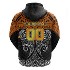 Personalized Wests Tigers Hoodie Polynesian Tribal Pattern Style
