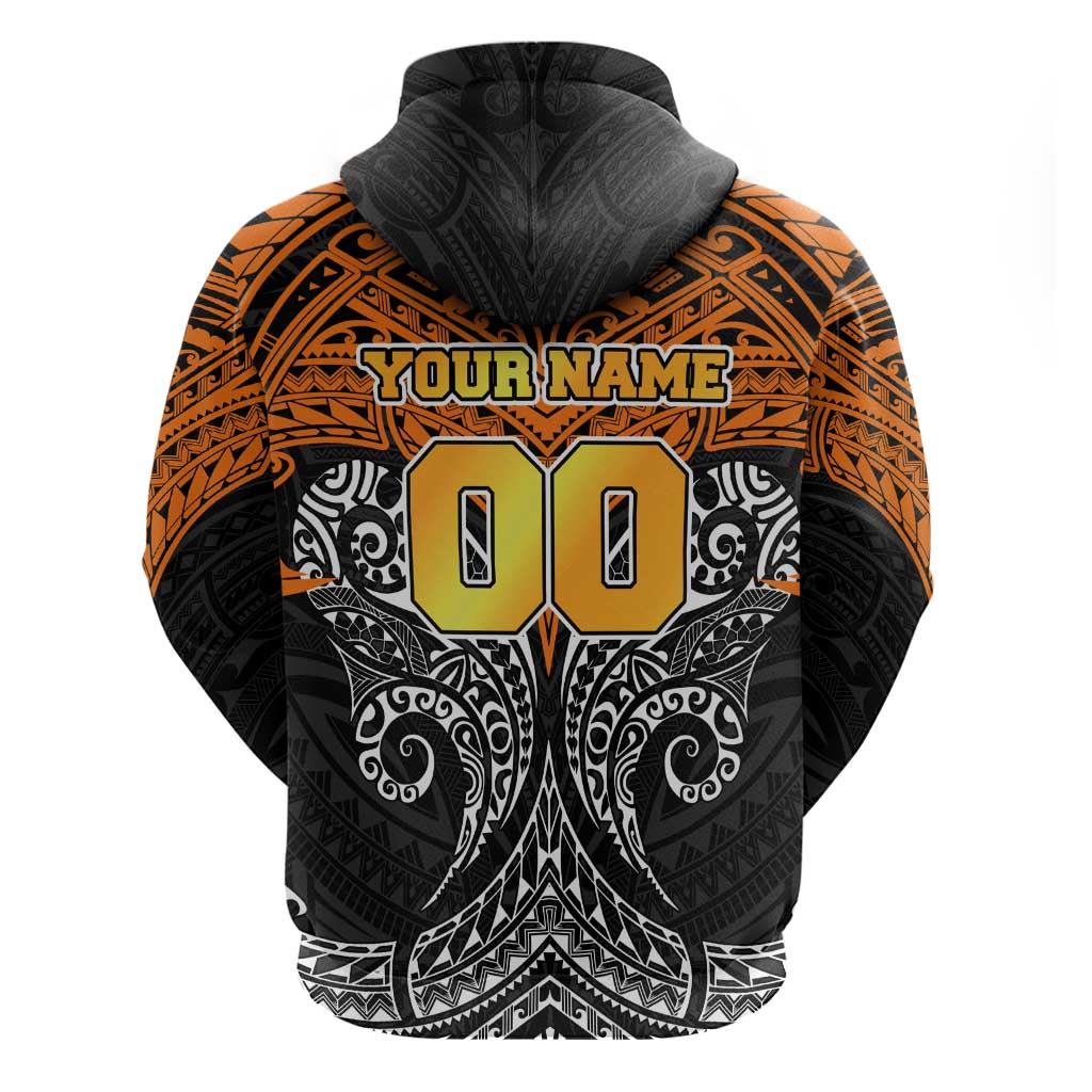 Personalized Wests Tigers Hoodie Polynesian Tribal Pattern Style