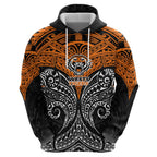 Personalized Wests Tigers Hoodie Polynesian Tribal Pattern Style