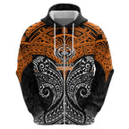 Personalized Wests Tigers Hoodie Polynesian Tribal Pattern Style