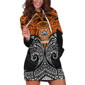 Personalized Wests Tigers Hoodie Dress Polynesian Tribal Pattern Style