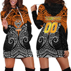 Personalized Wests Tigers Hoodie Dress Polynesian Tribal Pattern Style