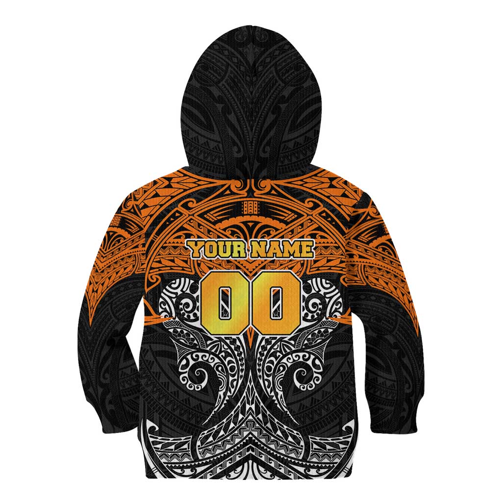 Personalized Wests Tigers Kid Hoodie Polynesian Tribal Pattern Style