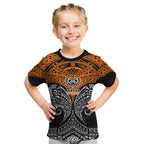 Personalized Wests Tigers Kid T Shirt Polynesian Tribal Pattern Style