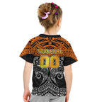 Personalized Wests Tigers Kid T Shirt Polynesian Tribal Pattern Style