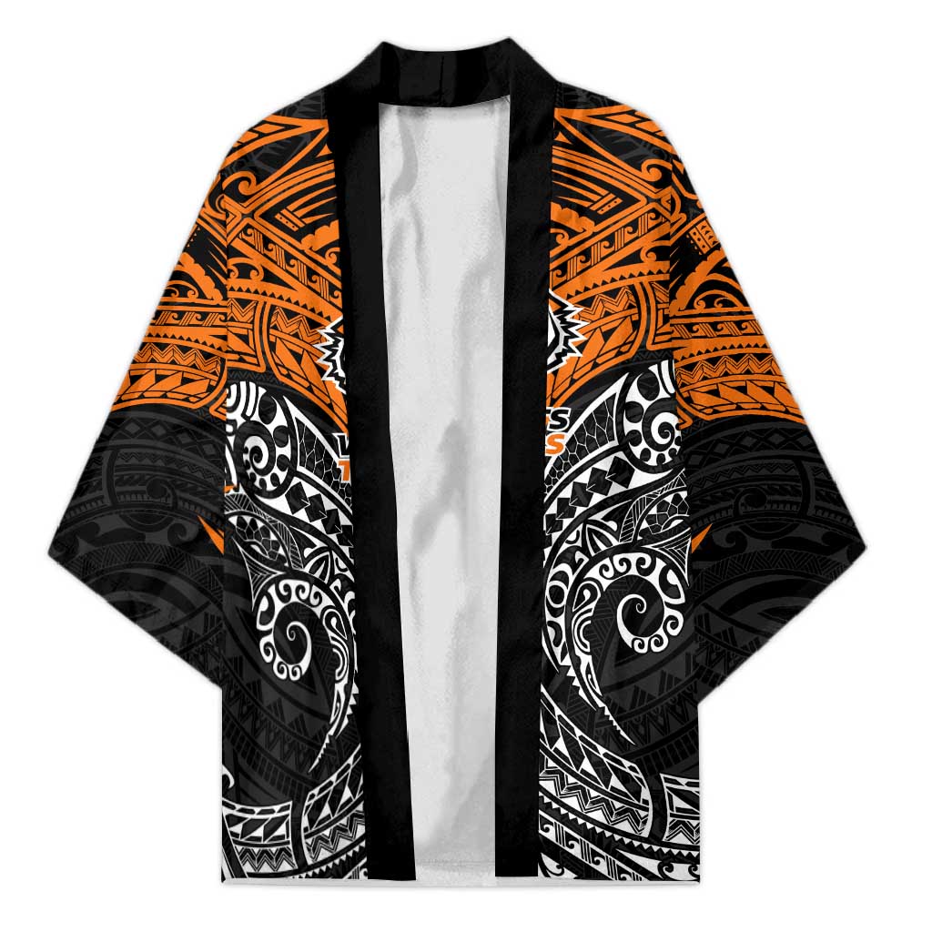 Personalized Wests Tigers Kimono Polynesian Tribal Pattern Style